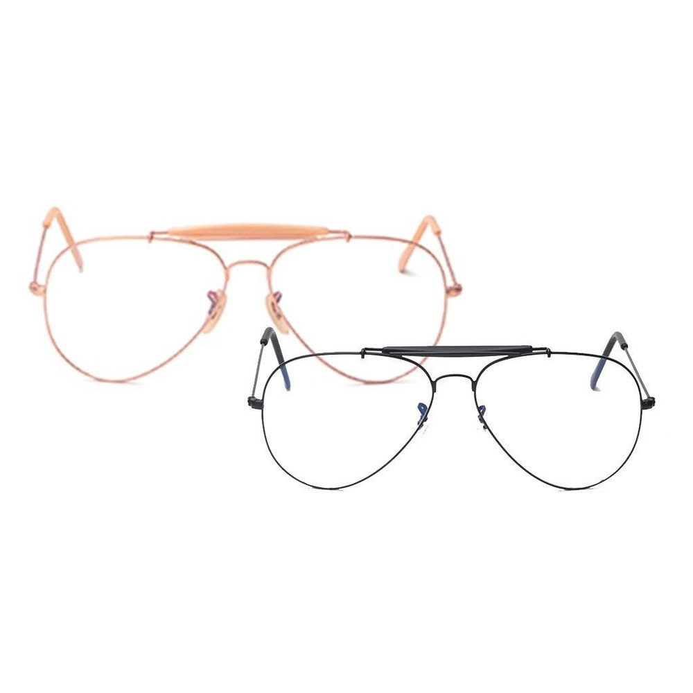 Rose Gold Aviator eyewear glasses clear